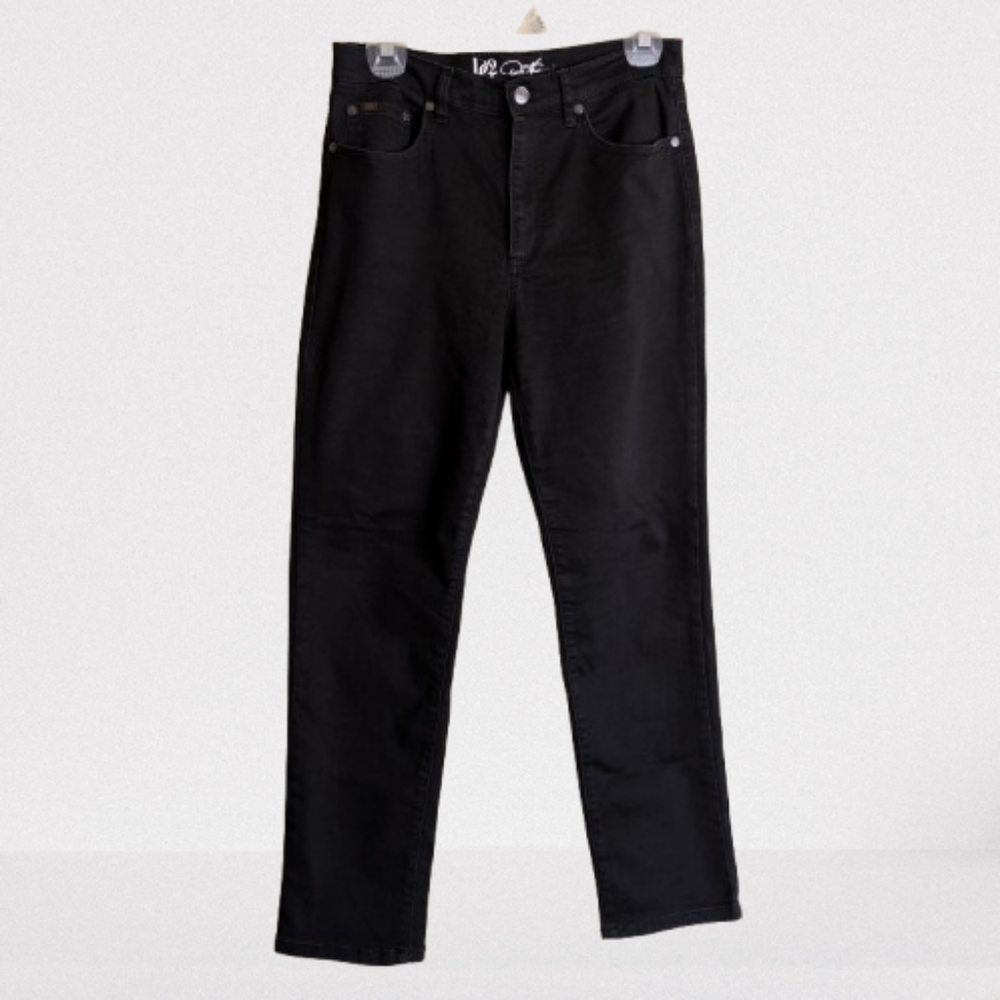 DG2 By Diane Gilman Jeans Black Stretch High-rise Slim Fit Size 8